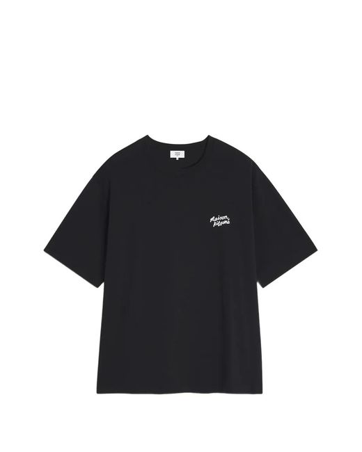 Maison Kitsuné Black Logo-Print T-Shirt