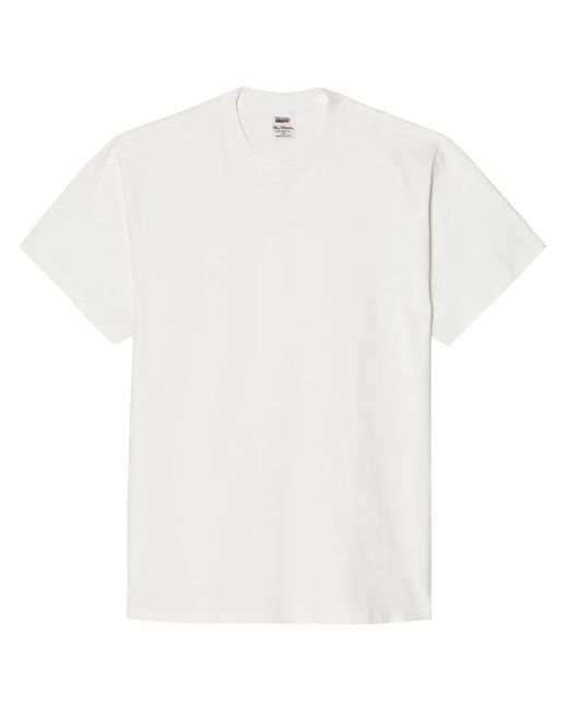 Re/done White Loose-Fit Crew Neck T-Shirt for men