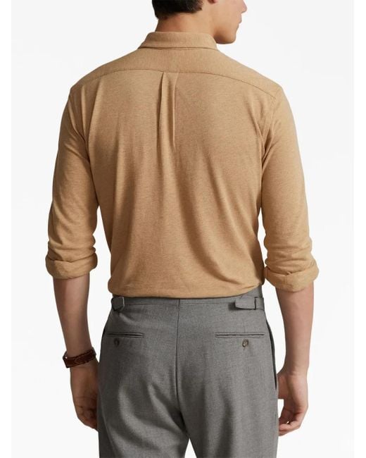Polo Ralph Lauren Natural Polo Pony-Embroidered Cotton Shirt for men