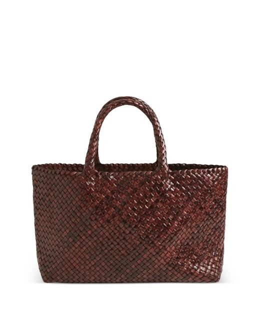 Manebí Brown Sac Cabas Bali À Design Tissé