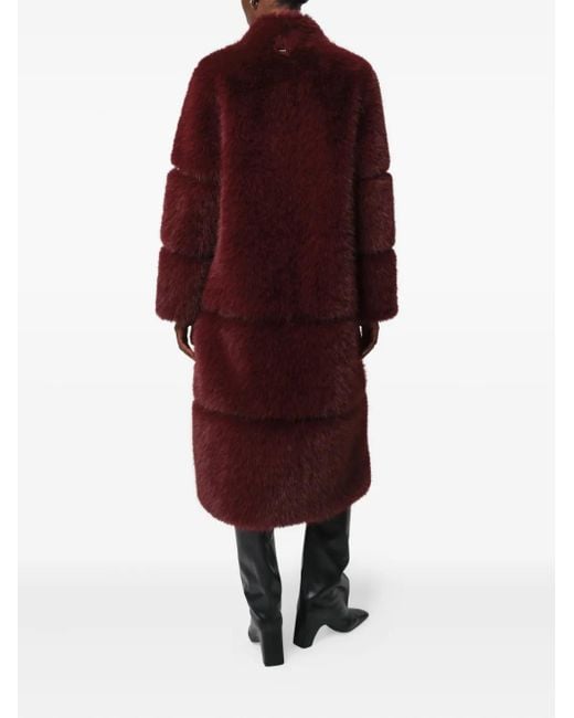 Apparis Red Sylke Single-Breasted Coat