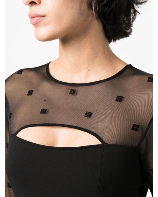 Givenchy Black 4g Cut-out Mini Dress