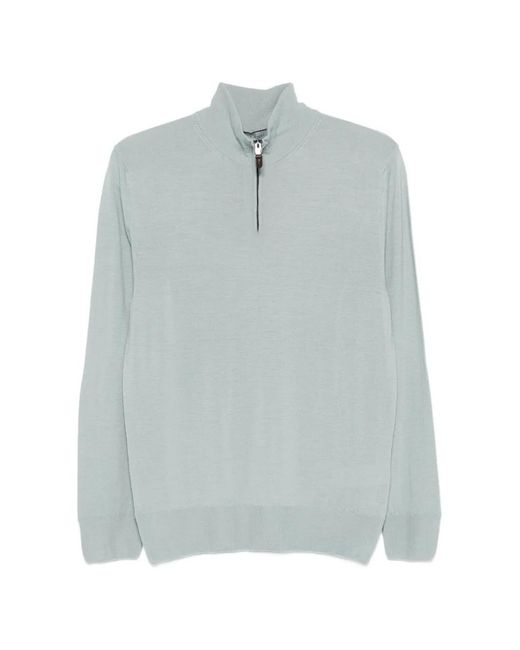 Canali Gray Pull À Col Zippé for men