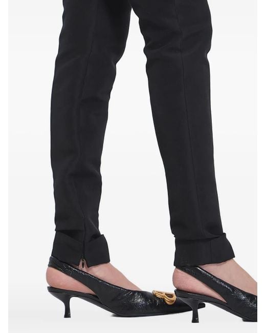 Balenciaga Black High-Waist-Hosen