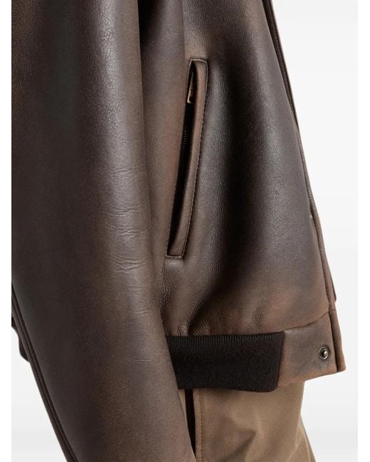 Prada Black Shearling Leather Jacket for men