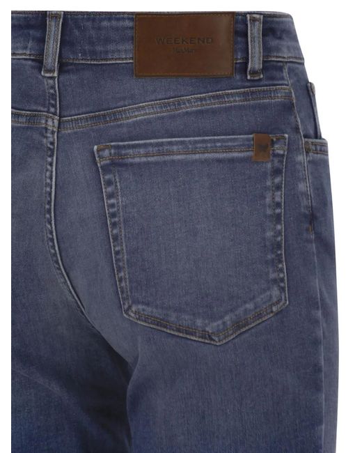 Weekend by Maxmara Blue Slim-Fit Stretch-Design Jeans