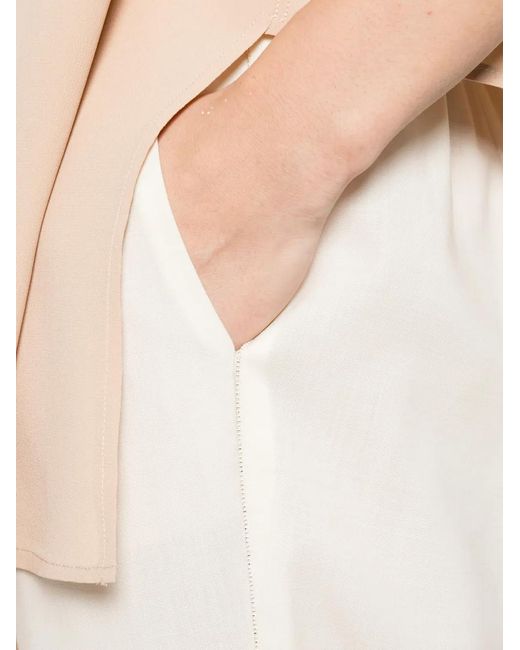 Fabiana Filippi White Drawstring-Waist Trousers