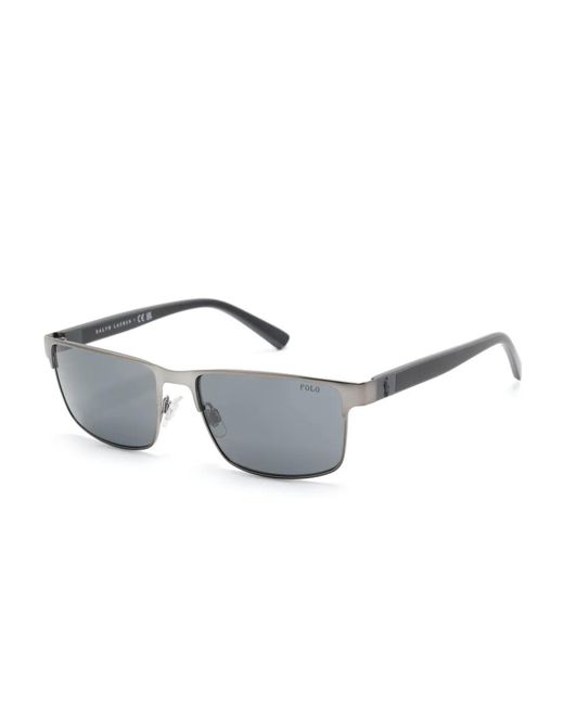 Polo Ralph Lauren Gray Rectangle-Frame Sunglasses for men