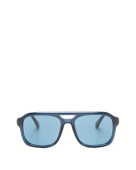 Moncler Blue Vantos Transparent Pilot Sunglasses