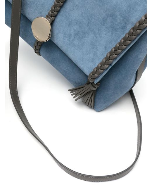Chloé Blue Penelope Suede Shoulder Bag