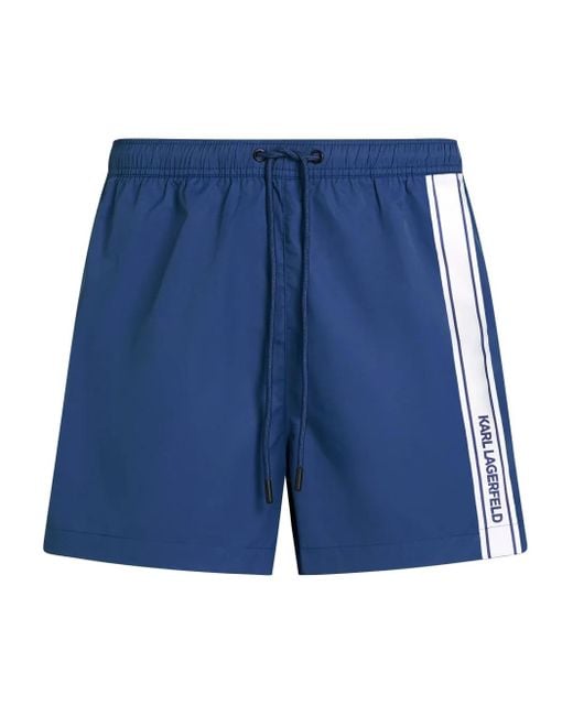 Short De Bain À Logo Karl Lagerfeld pour homme en coloris Blue
