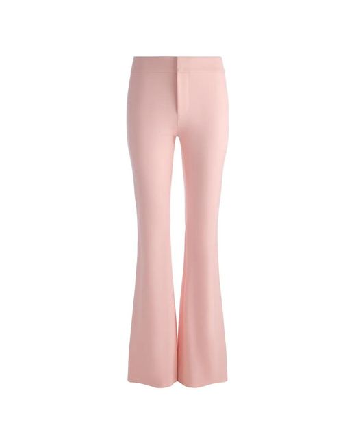 Alice + Olivia Pink Andrew Mid-Rise Bootcut Pants