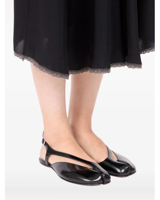 Maison Margiela Black Tabi Slingback-Pumps