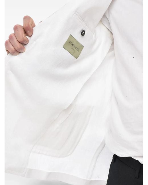 Corneliani White Circle Patch-Pocket Blazer for men