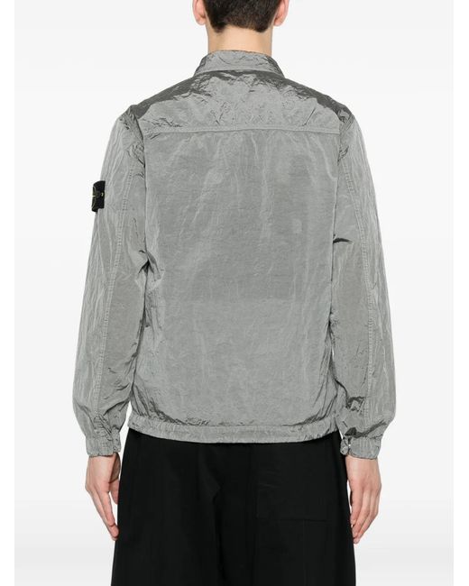 Stone Island Gray Large Vertical Chest Pocket Jacket For for men