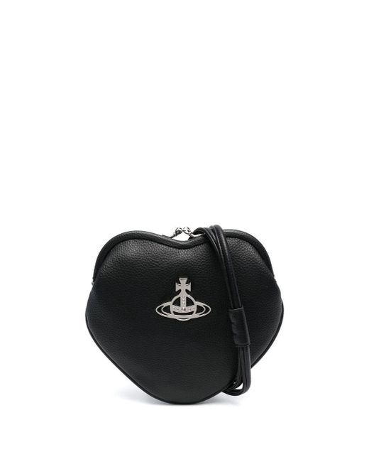 Vivienne Westwood Orbplaque Heart Crossbody Bag in Black Lyst