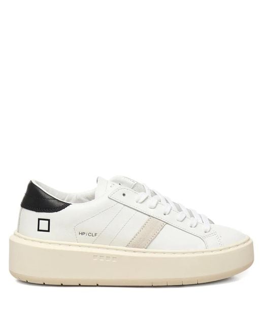 Date White Leather Sneakers