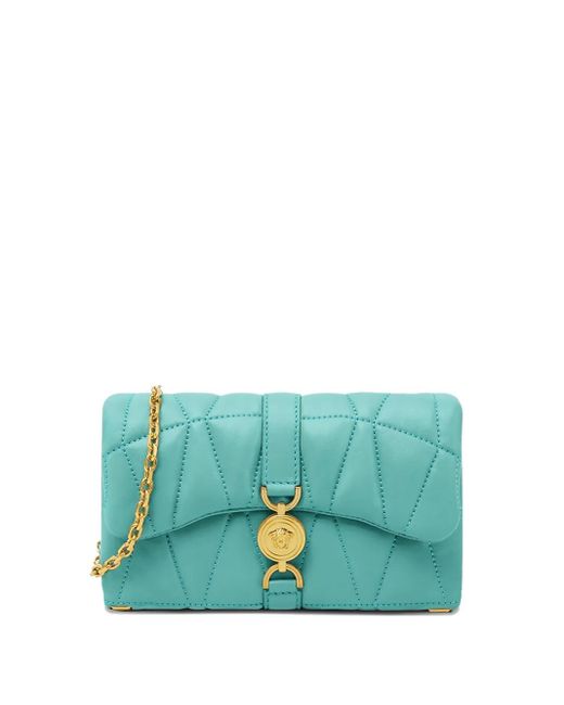 Versace Blue Kleio Quilted Crossbody Bag