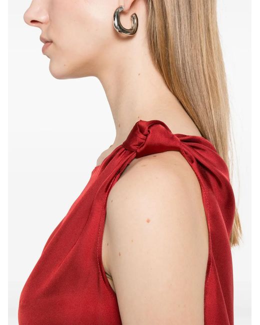 Loulou de Saison Red Moun Midi Dress