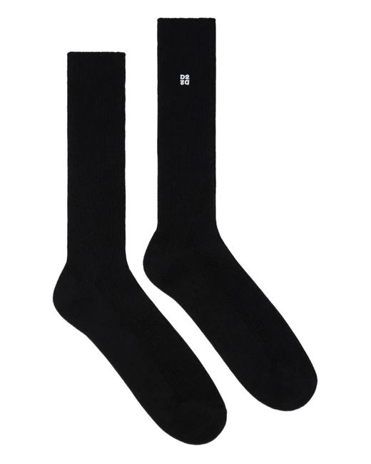 DSquared² Black D2 Upside Mid-Crew Socks for men