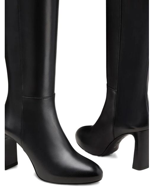 Stuart Weitzman Black Platform Zip Boots