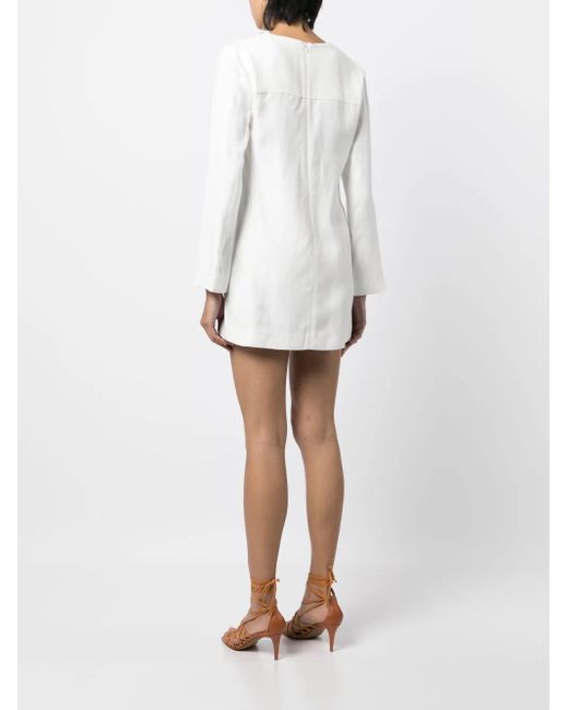 Alexis White Eyelet-Detail Lace-Up Tunic