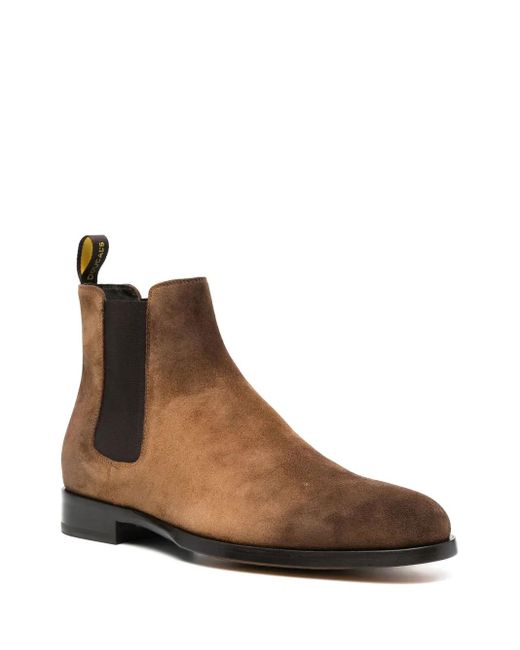 Doucal's Brown Suede Chelsea Boots for men