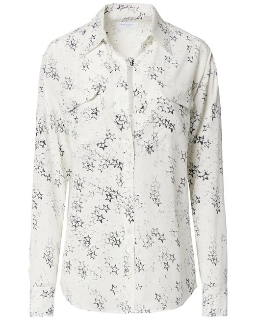 Equipment Gray Silk Star-Print Shirt