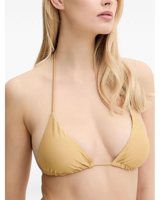 Guess Natural Logo-Plaque Triangle Bikini