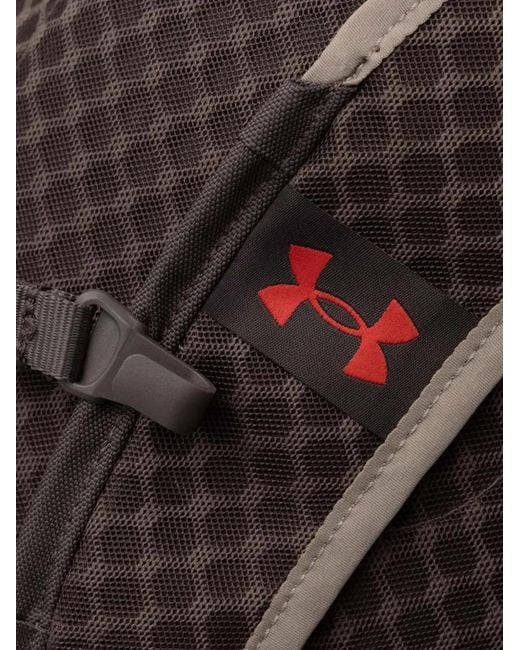 Under Armour Gray Ua Launch Trail Logo-Detail Backpack