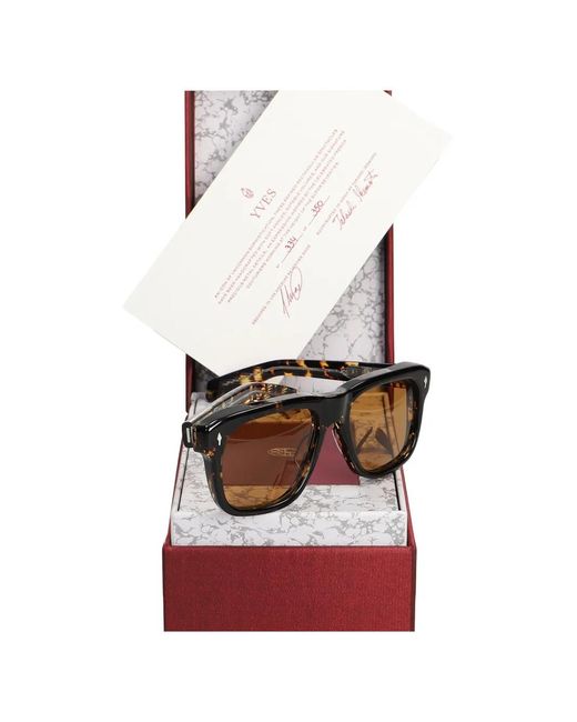 Jacques Marie Mage Black Yves Rectangle-Frame Sunglasses