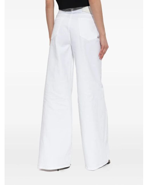 DSquared² White Logo-Patch Jeans