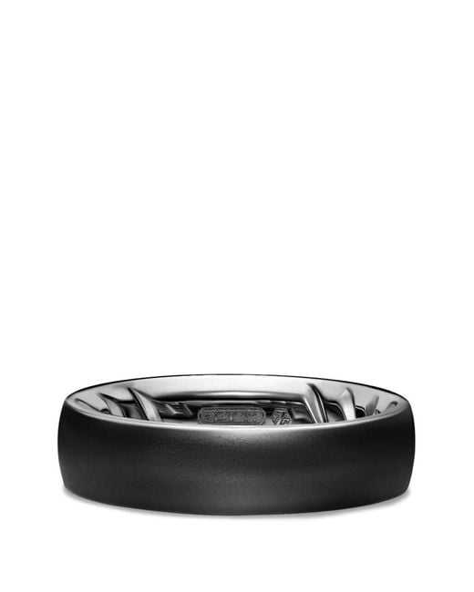 David Yurman Black Streamline Band Ring for men