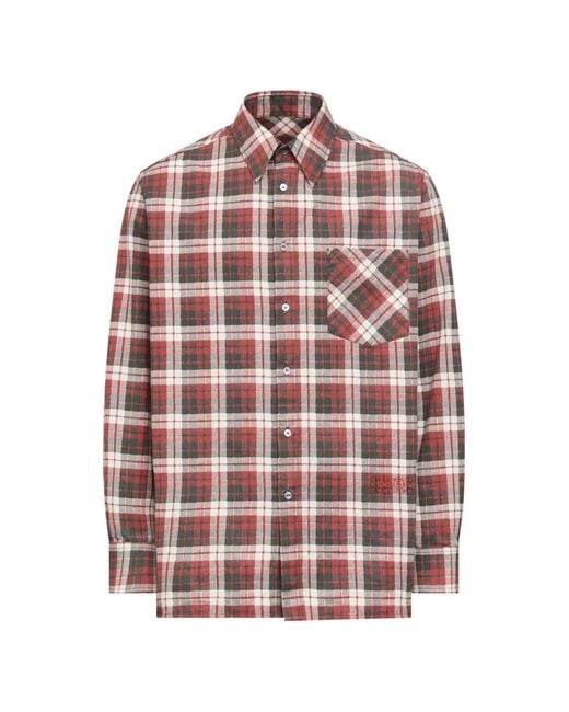 MM6 by Maison Margiela Logo-Embroidered Checked Shirt for men