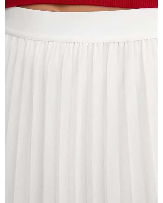 Morgan White Pleated Skirt
