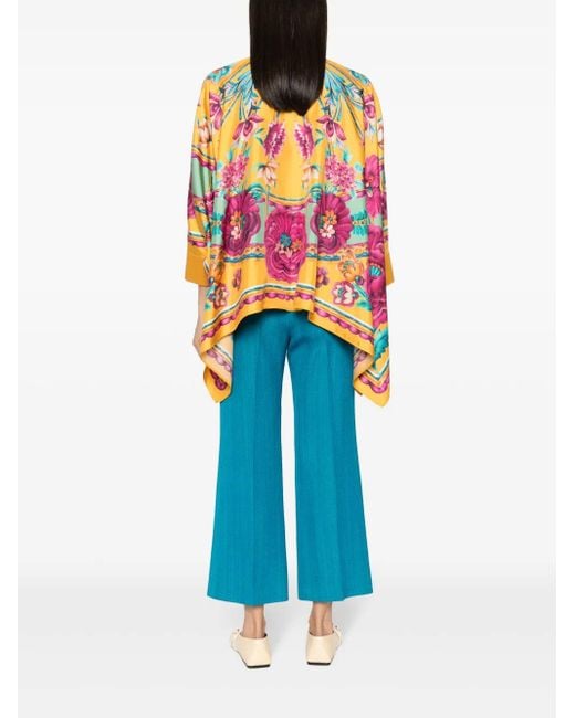 Chemise imprimee en soie LaDoubleJ en coloris Yellow