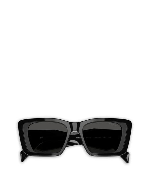 Prada Black Butterfly-Frame Sunglasses