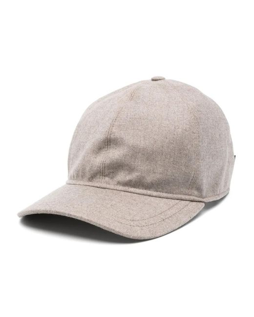 Borsalino Gray Wool Baseball Cap