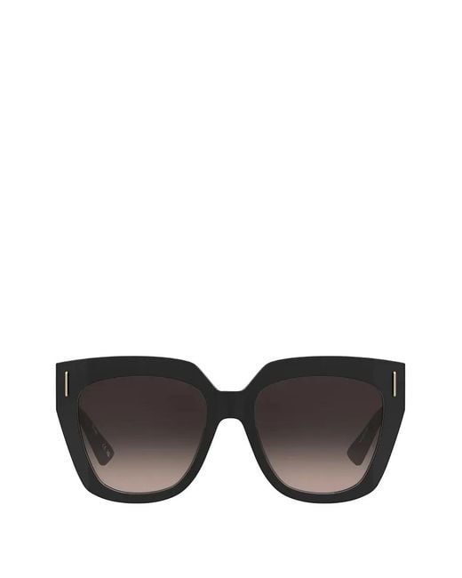 Moschino Black Geometric-Frame Sunglasses