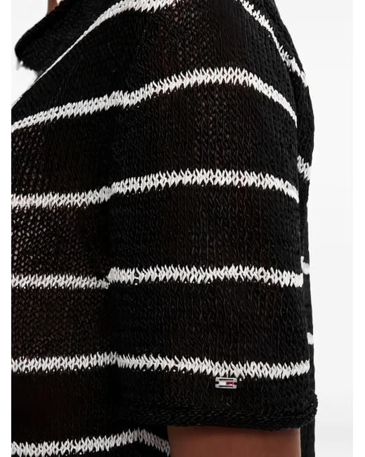 T-Shirt Con Scollo A Barca di Tommy Hilfiger in Black
