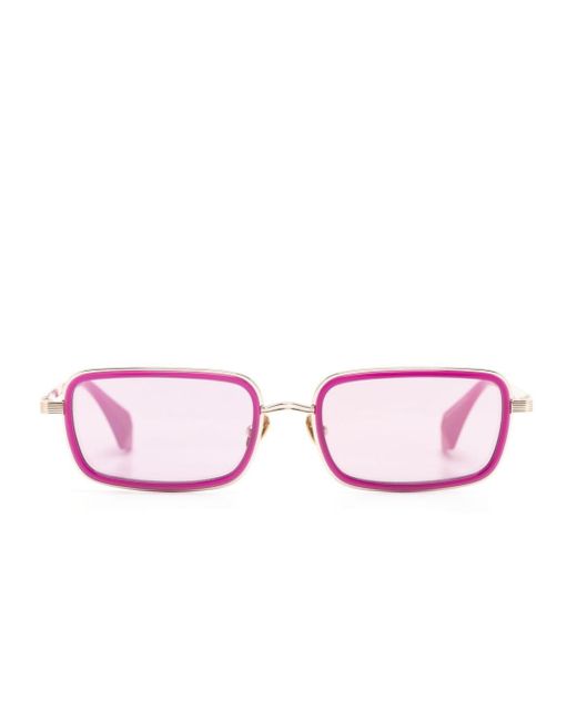 Vivienne Westwood Eckige Sonnenbrille mit Logo-Gravur in Pink für Herren