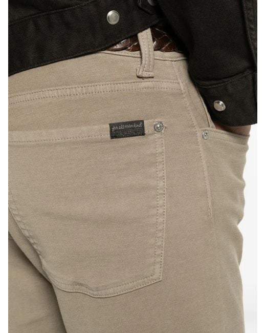 7 For All Mankind Natural Rawhide Logo-Patch Jeans for men