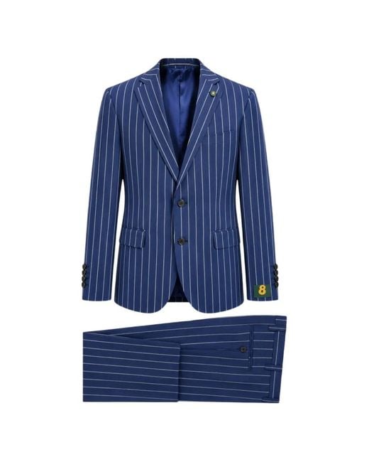 L.b.m. 1911 Blue Costume À Fines Rayures for men