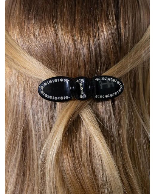 Jennifer Behr Black Gladys Crystal Barrette