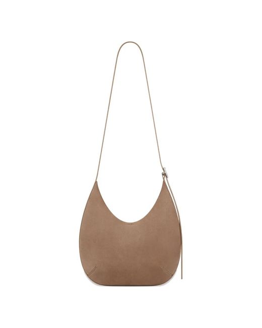 Courreges Natural Small Logo-Plaque Shoulder Bag