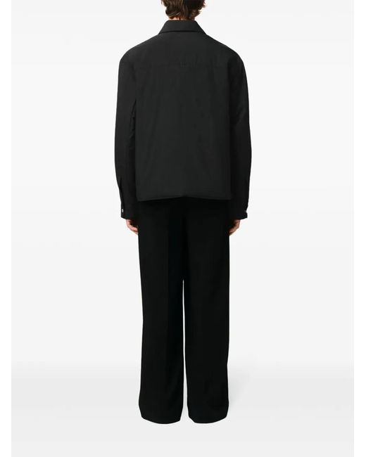 AMI Black Boxy Jacket With Classic Collar for men