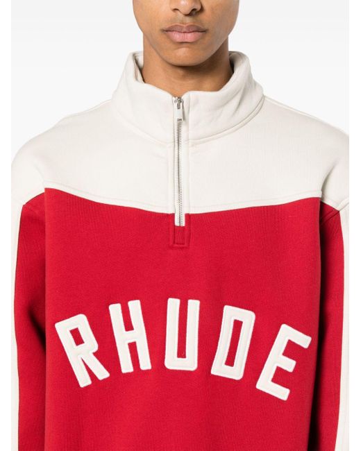 メンズ Rhude Contrast Varsity スウェットシャツ Red