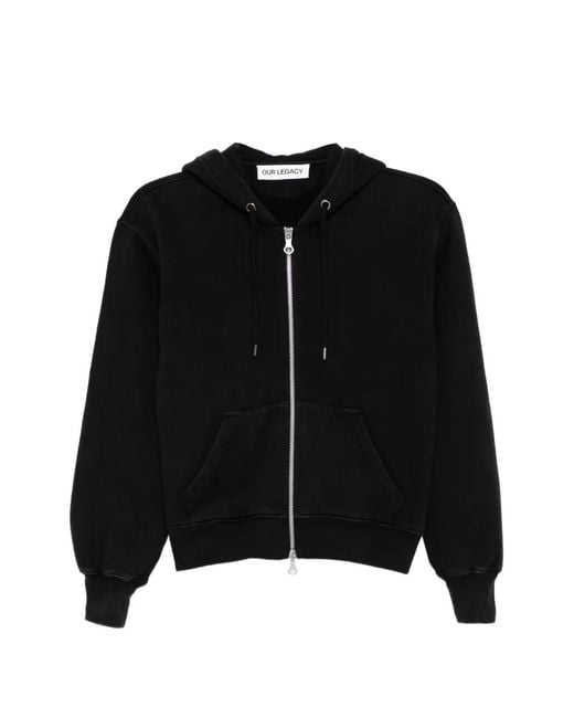 Our Legacy Black Two-Way Zip-Fastening Hoodie