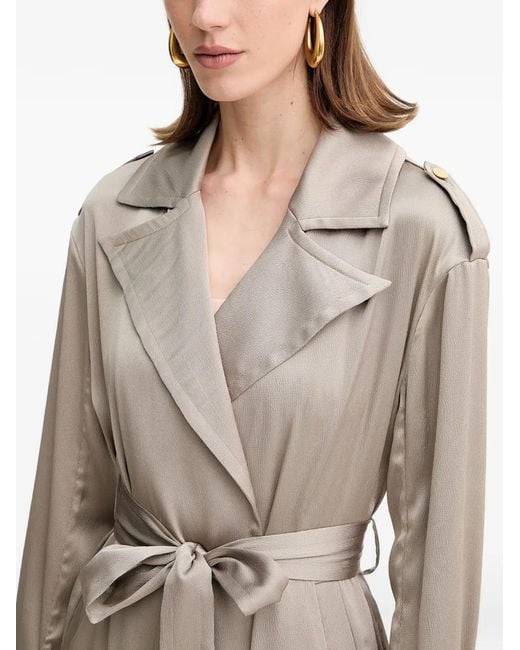 Marciano Natural Belted notched-lapels trench
