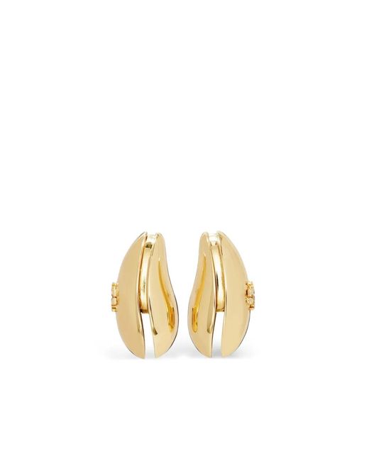 Tory Burch Metallic Small Wave Earrings